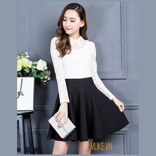 Chân váy xòe trên gối đẹp