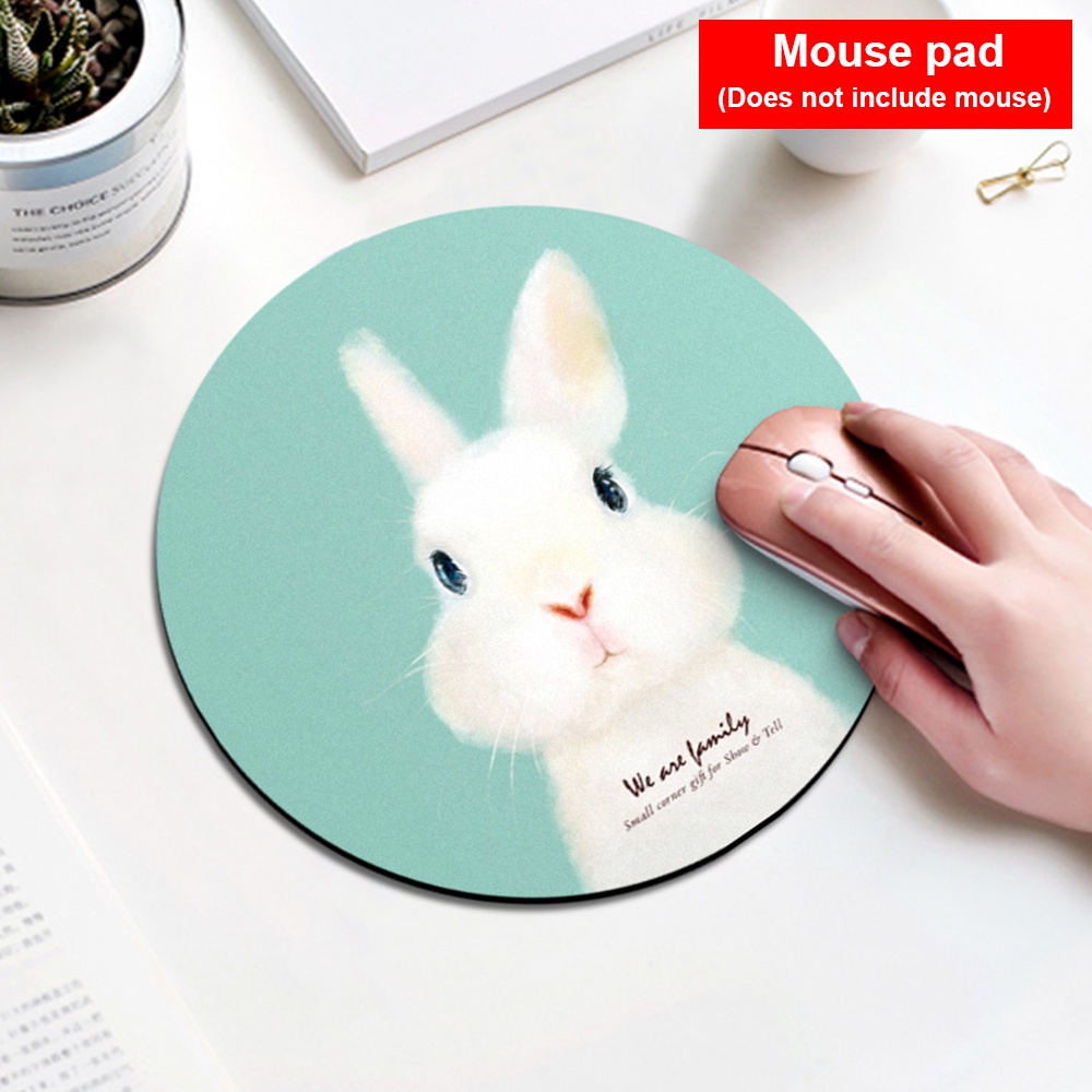 Miếng Lót Chuột Hình Tròn Họa Tiết Dễ Thương Chống Trượt Tiện Dụng Cho Văn Phòng/ Máy Tính