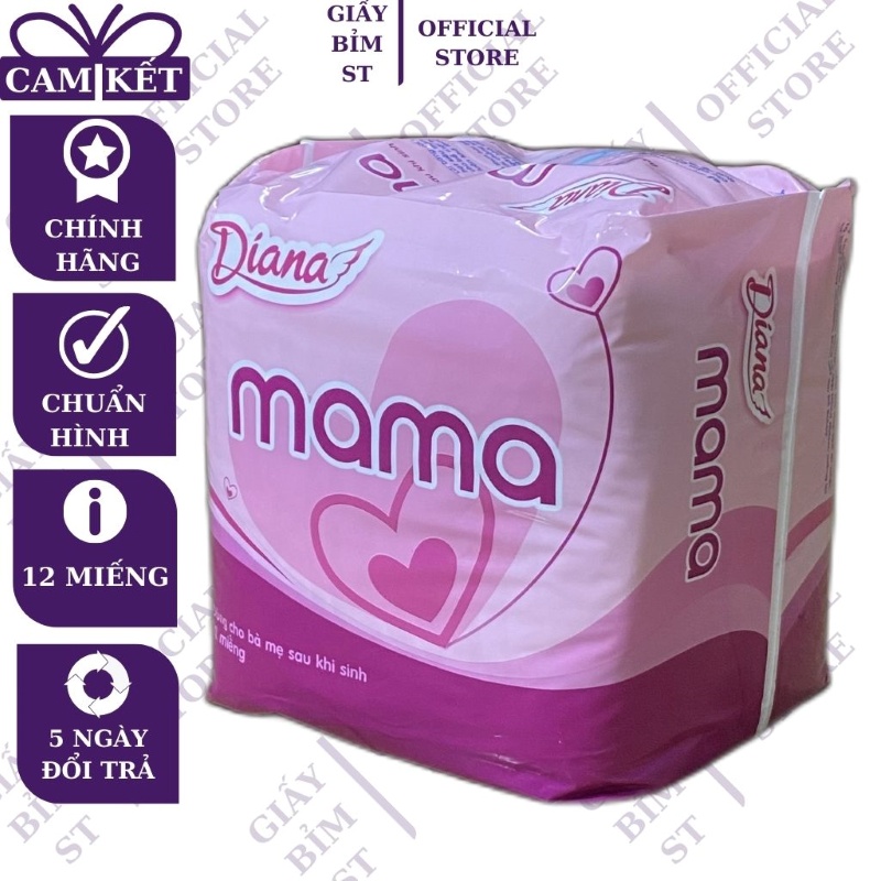 Băng vệ sinh - miếng lót cho mẹ sau sinh Mama Diana 12 miếng/gói