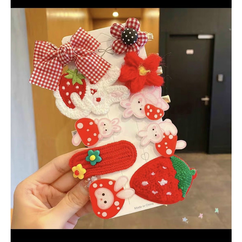 Set 10 kẹp tóc mái cho bé