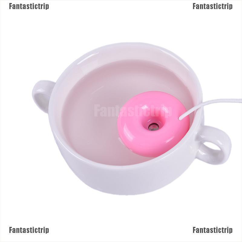 Fantastictrip 1pc Mini Portable Donuts Humidifier USB Air Purifier Aroma Diffuser Steam Gift