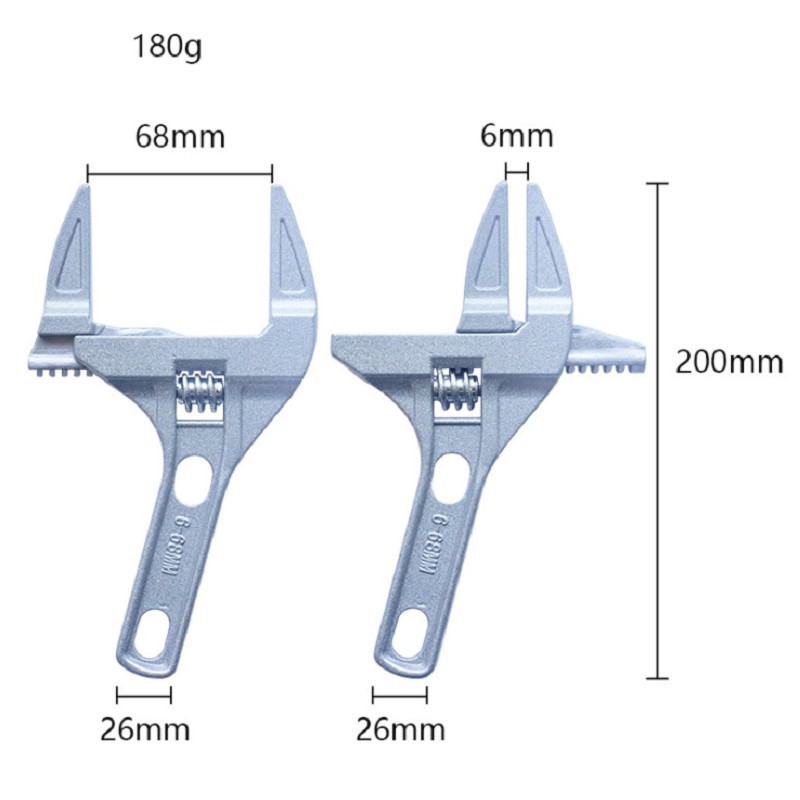 Mỏ lết vặn ốc bồn nước, ống nước đa năng từ 6-68mm - chất liệu hợp kim nhôm