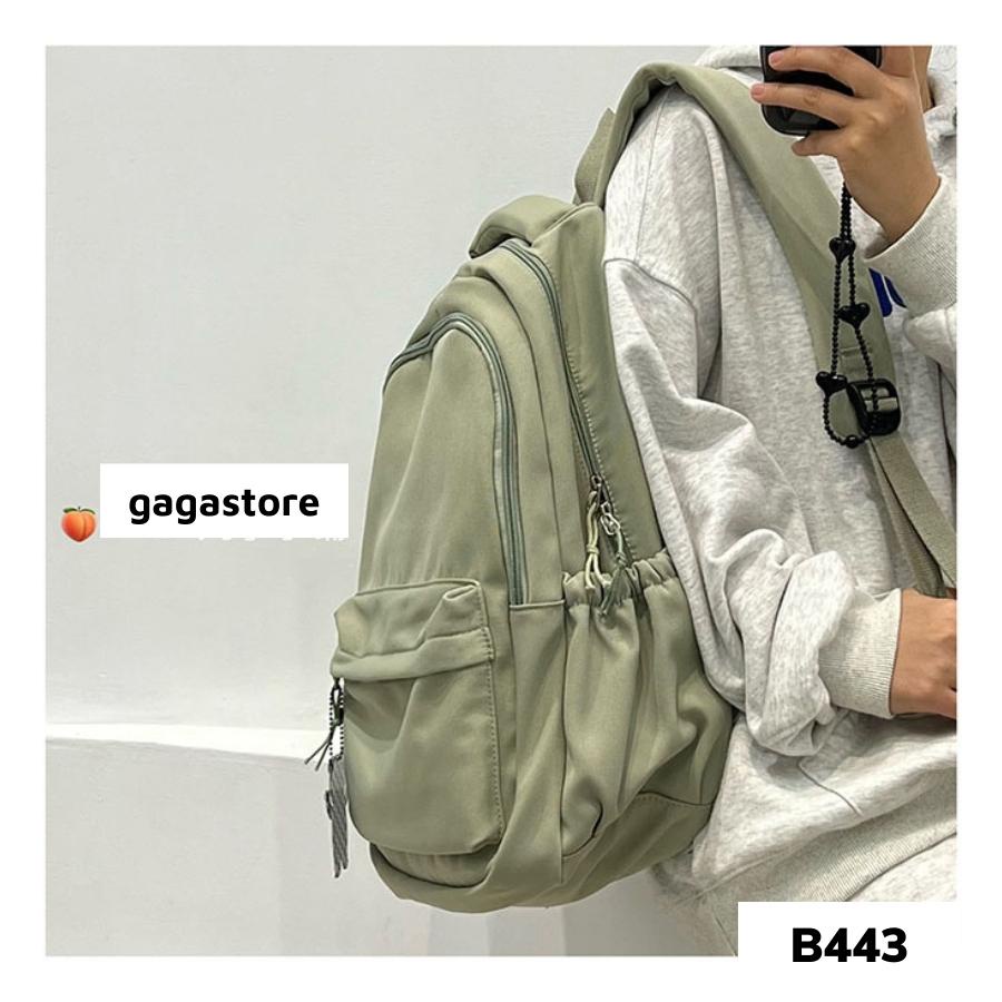 Balo đi học basic trơn nữ ulzzang hàn quốc vừa laptop 15.6inch B443