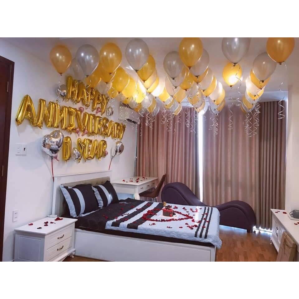 [Ảnh thật] Set trang trí đẹp lung linh tình nhân kỷ niệm happy anniversary (COMBO 157)