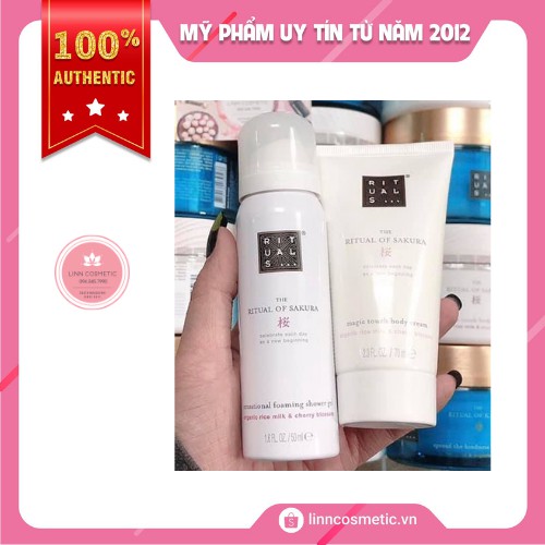 Set mini Rituals sữa tắm và dưỡng thể Sakura Trắng 2 sản phẩm