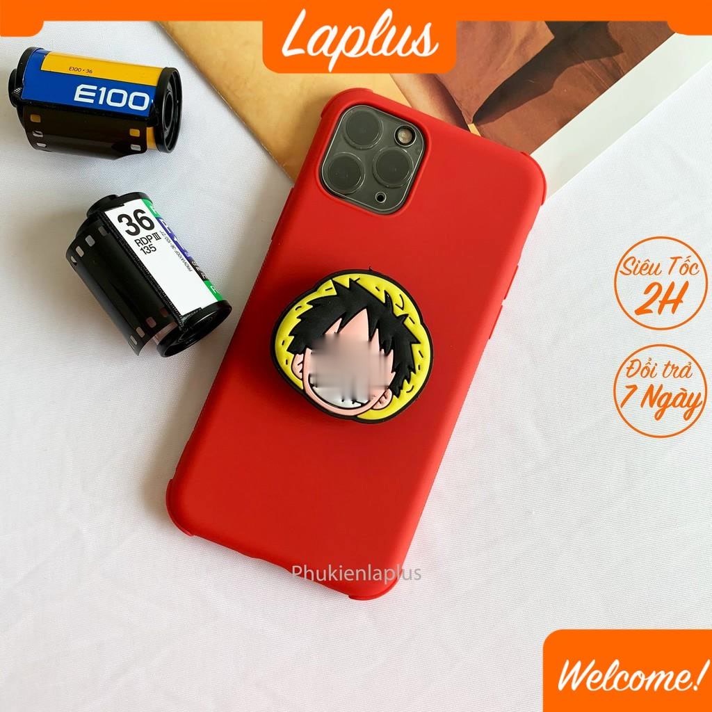 Ốp Iphone chống bẩn nhựa dẻo nhám có giá đỡ / ring màu đỏ dành cho Ip 11 / 11 Pro / 11 Promax / 12 / 12 Pro / 12 Promax