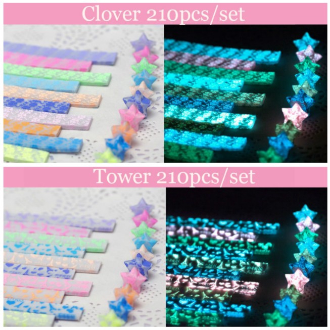 Set 540 / 210 Dải Giấy Xếp Origami Nhiều Màu Sắc Trang Trí Nhà Cửa DIY