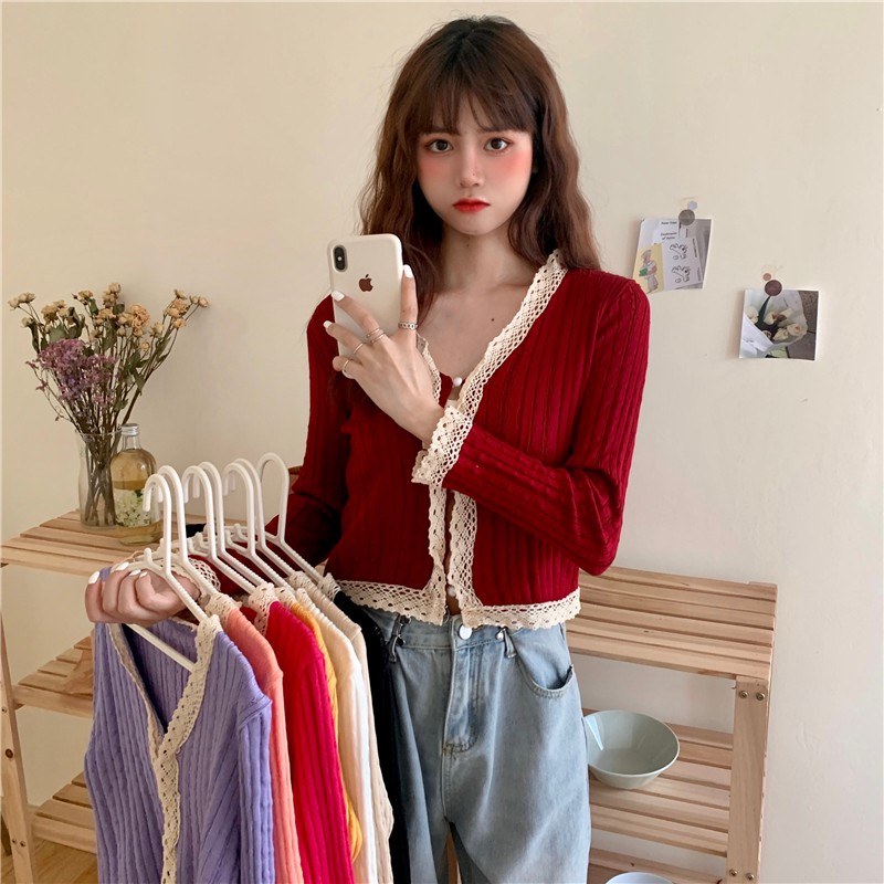 Áo Nữ Tay Dài Cổ Chữ V Thời Trang Quyến Rũ | BigBuy360 - bigbuy360.vn