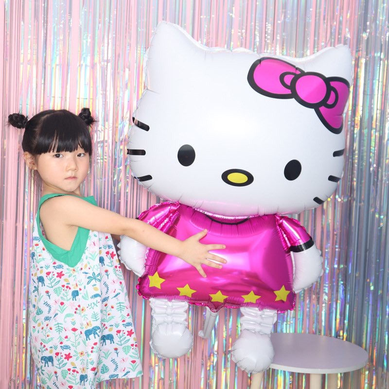 (To Đẹp) Bong Bóng Hình Kitty Trang Trí Sinh Nhật Cho Bé Gái MS01 Cỡ 86cm
