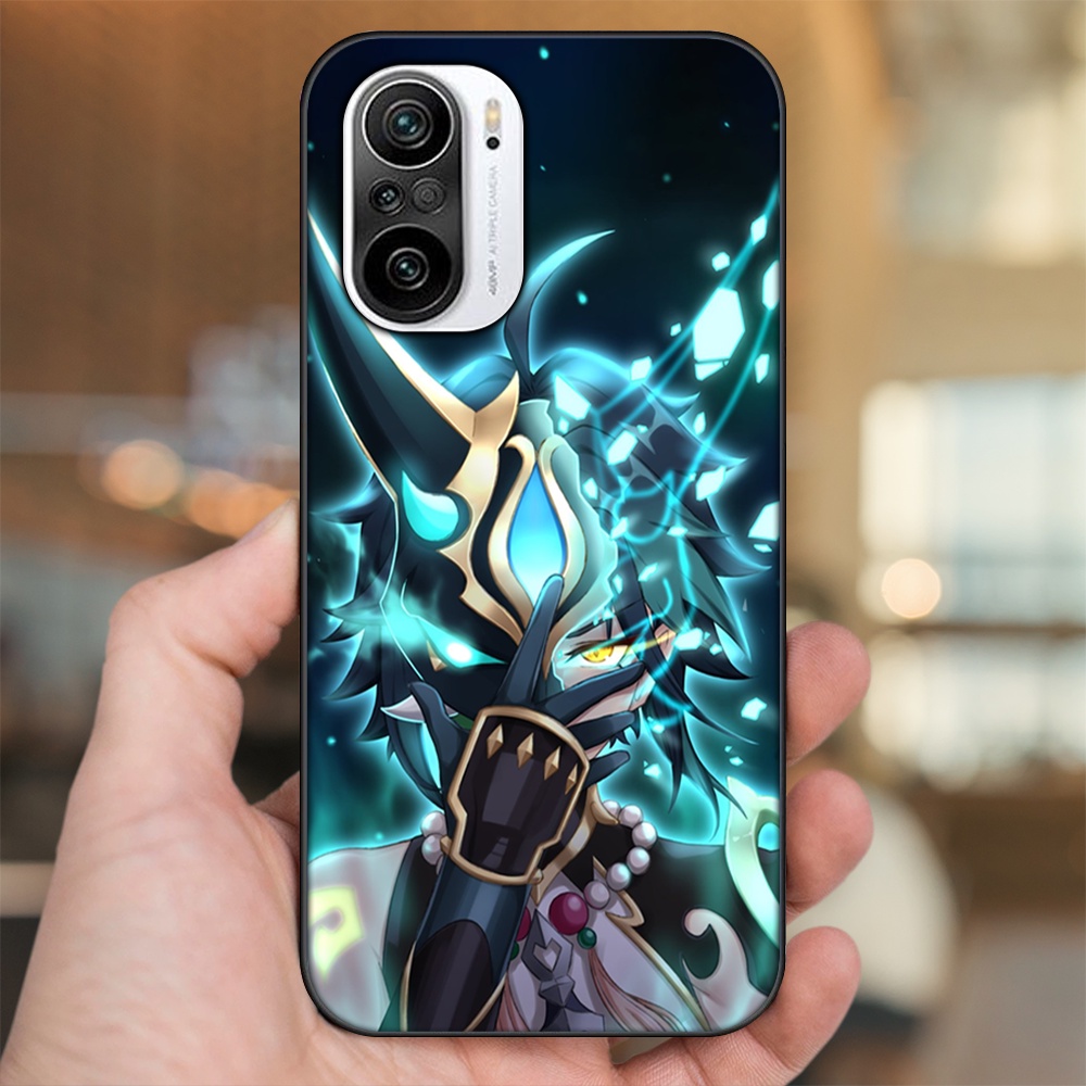 Ốp lưng Xiaomi K40 viền đen in hình Xiao Genshin Impact