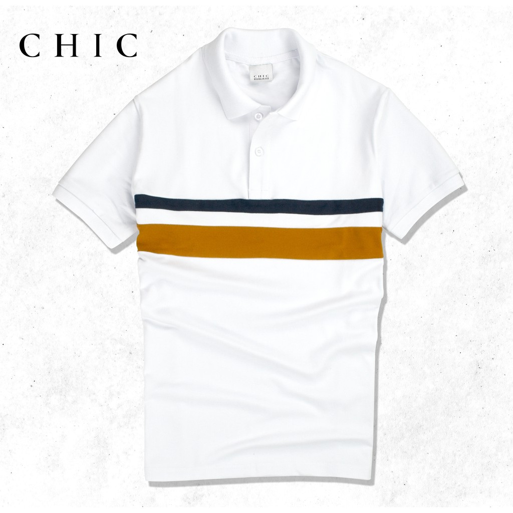 Áo Polo nam cổ bẻ phối ngang Xanh Navy- Vải cá sấu CVC Cotton Cao Cấp - Thiết kế chuẩn form trẻ trung - CHICWEAR | BigBuy360 - bigbuy360.vn