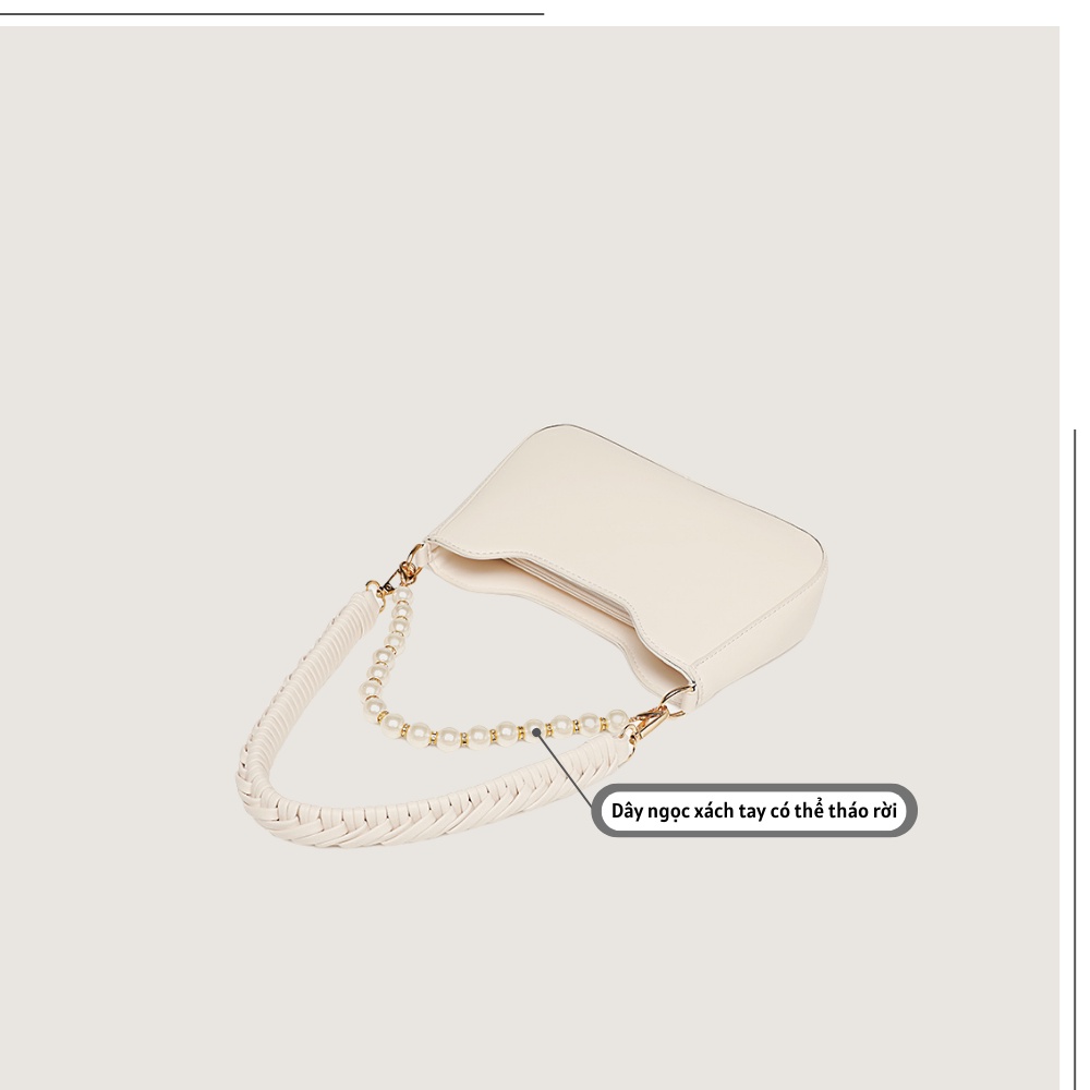 Túi xách đeo vai nữ HANS phiên bản cao cấp thiết kế 3 dây đeo chéo kẹp nách cá tính HA06