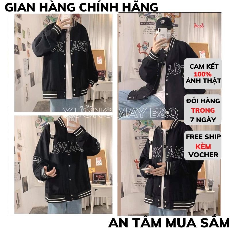 Áo Bomber Dáng Unisex In Chữ ABT ,ABB05Áo ,phong cách hàn quốc