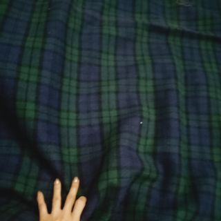 Vải dạ kẻ xanh