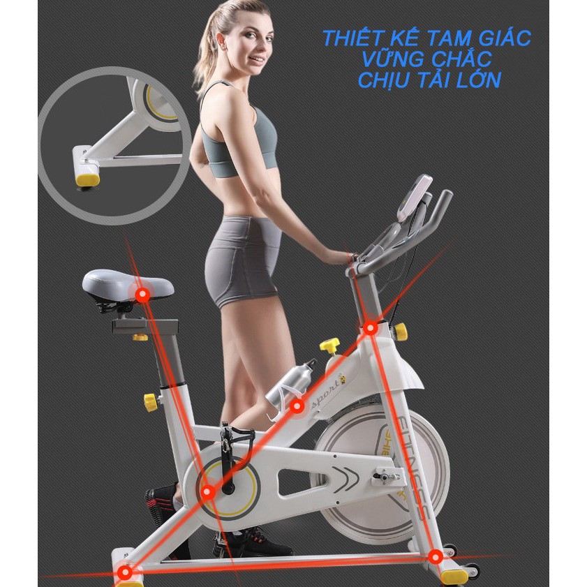 Xe đạp tập thể dục tại nhà đa năng cao cấp Spinning Bike X8 bảo hành 24 tháng Heria Store