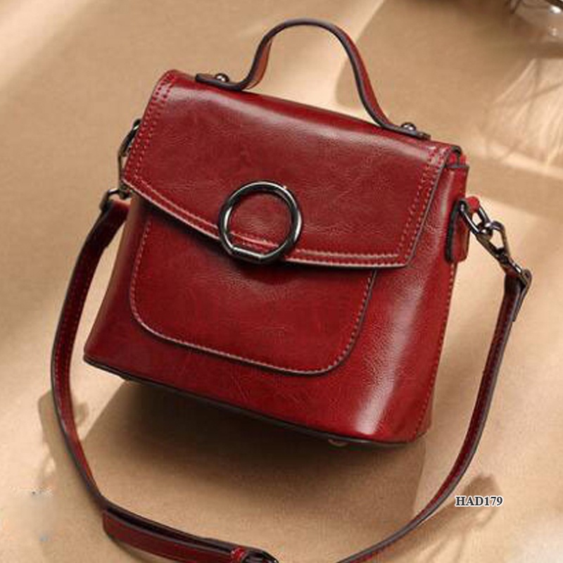 Samdo: Balo kiêm túi xách nữ da thật cao cấp  - Chính hãng Huada - phong cách Hàn Quốc công sở đi làm đi chơi HAD179