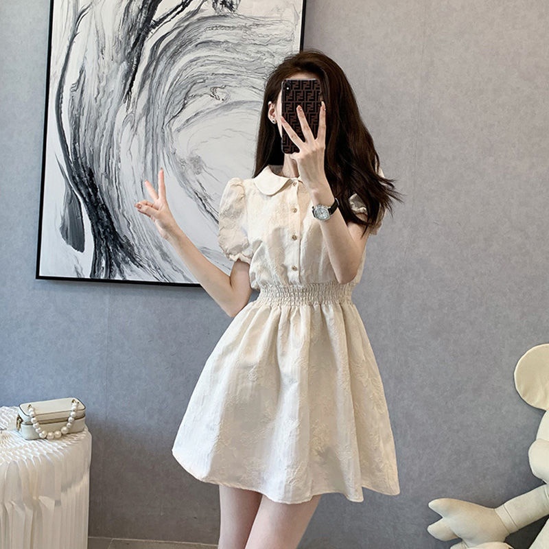 Đầm Ôm Dáng Cổ Tích Nhỏ Nhắn Phong Cách Pháp Thời Trang Mùa Hè Ngọt Ngào Cho Nữ