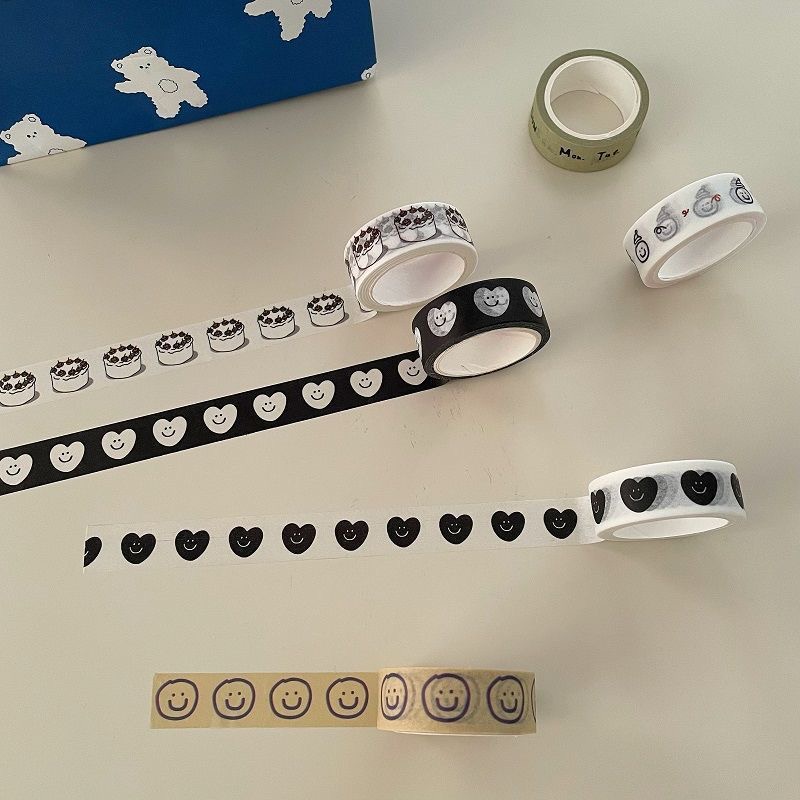 Cuộn Băng Keo Họa Tiết Hoạt Hình Dễ Thương Trang Trí Sổ Tay Phong Cách Hàn Quốc