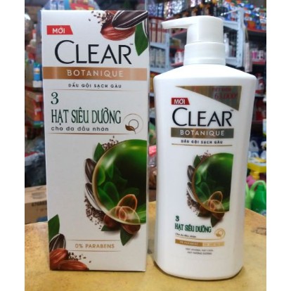 Dầu gội Clear BOTANIQUE 650g dành cho da đầu nhờn.