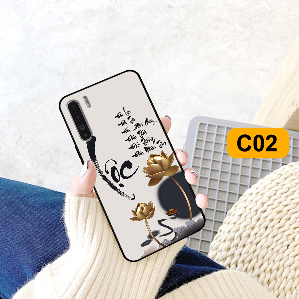 Ốp lưng Oppo A91 - Oppo Reno 3 - Reno3 Pro in hình phong cách chữ thư pháp cha mẹ, tài lộc