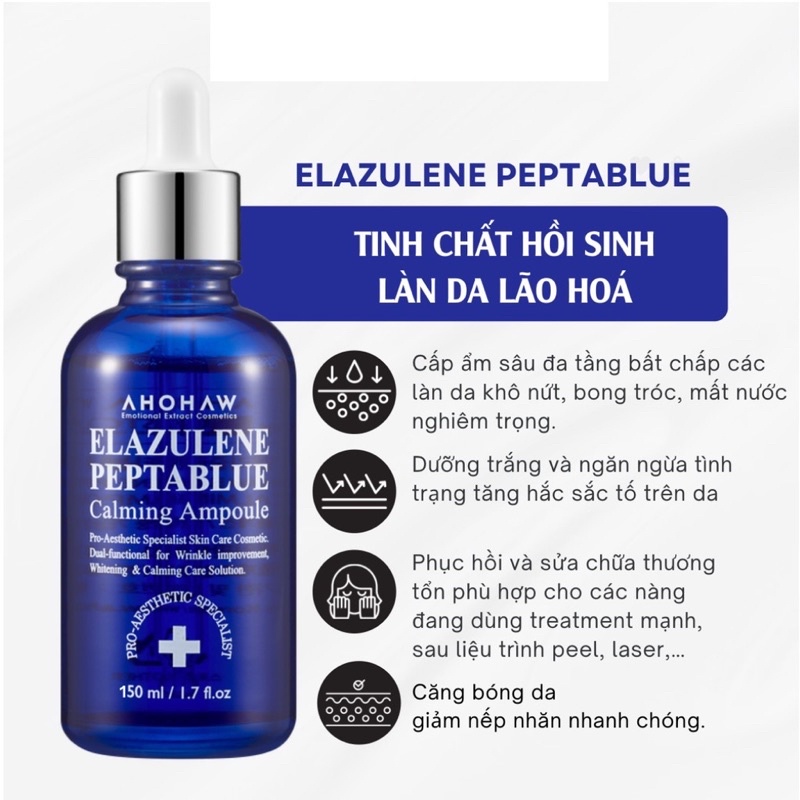Tinh Chất Chống Lão Hóa, Làm Dịu Ahohaw Elazulene Peptablue Calming Ampoule đủ size