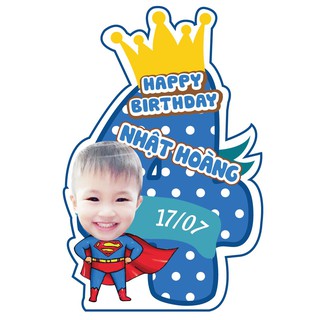 Set chibi bé trai trang trí sinh nhật dễ thương