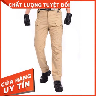 Quần dài phượt thủ quần chống thấm nước, nhiều túi, quần vải nano kháng nước hiệu ứng lá sen, chống bám bẩn, tự làm sạch