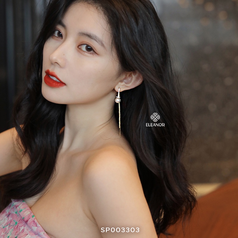 Bông tai nữ Eleanor Accessories ngọc trai nhân tạo dáng dài phụ kiện trang sức xinh