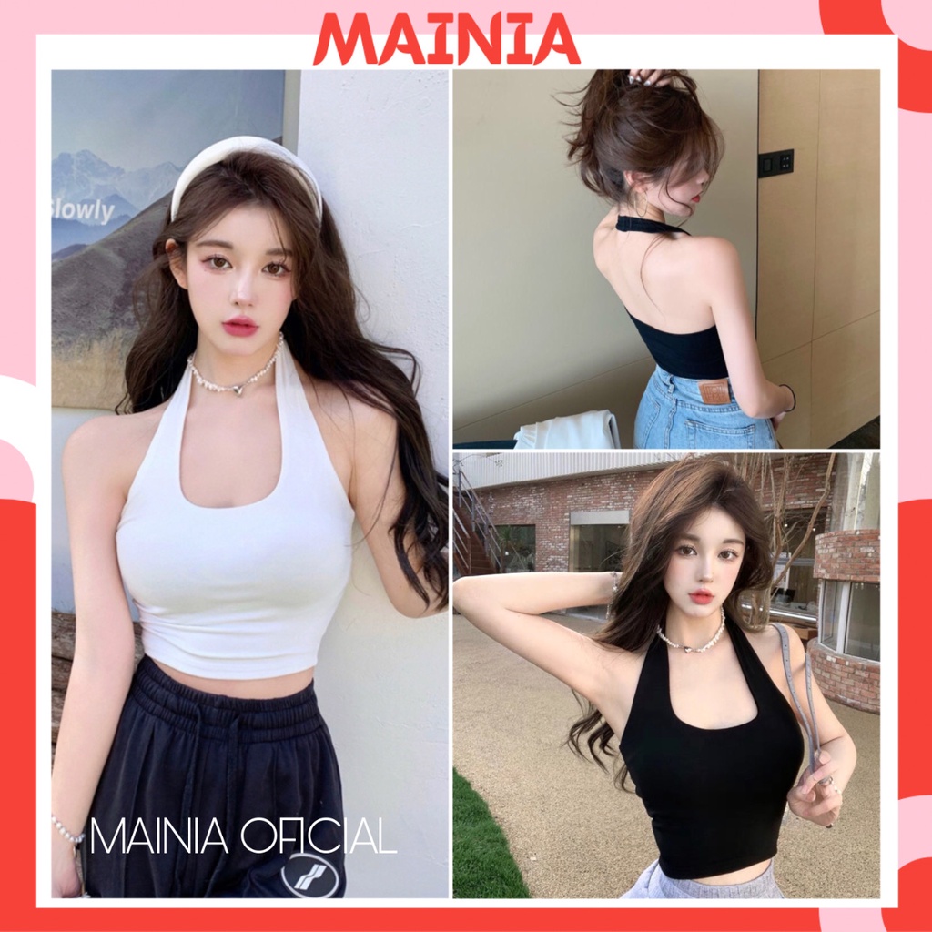 Áo Bra Yếm Cotton Trơn Hở Lưng Sexy Gợi Cảm Mainia Shop