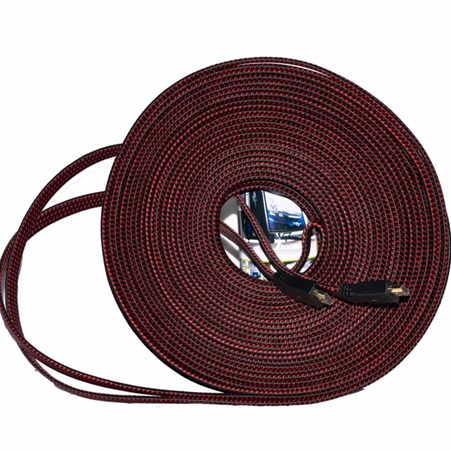 Cáp HDMI dẹp bọc lưới 30m hàng chuẩn, đẹp, giá rẻ