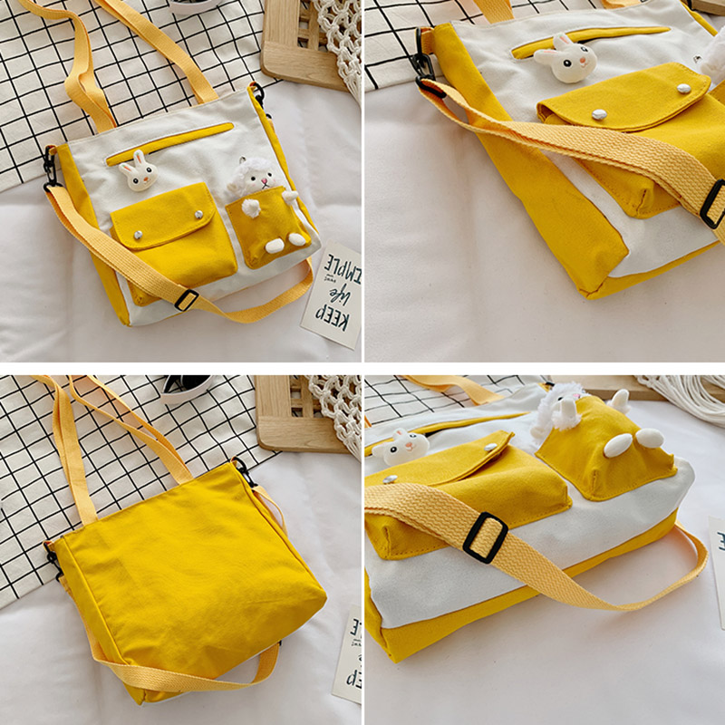 Túi xách nữ cỡ lớn bằng vải canvas thiết kế đơn giản thời trang