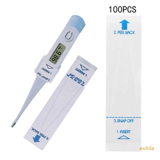 Set 100 vỏ bọc đầu dò nhiệt kế kỹ thuật số thông dụng phân hủy được
