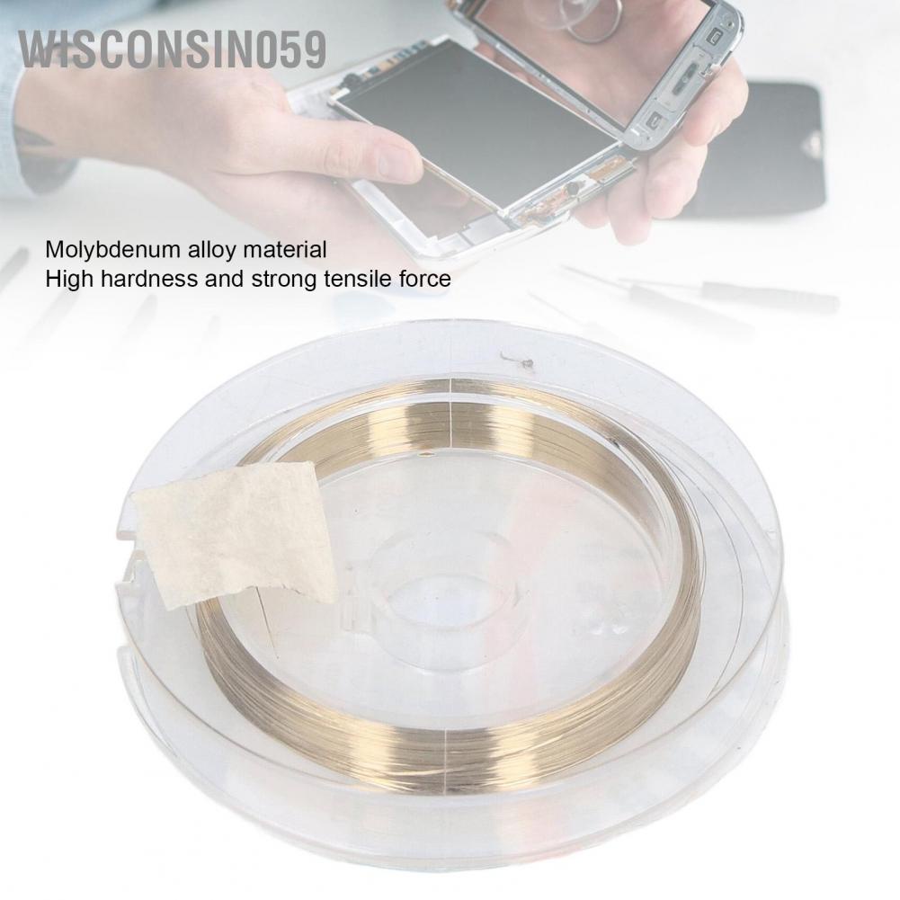 Wisconsin059 100 Meters Molybdenum Alloy Wire LCD Screen Separation Line for Mobile Phone Repair BEST‑052