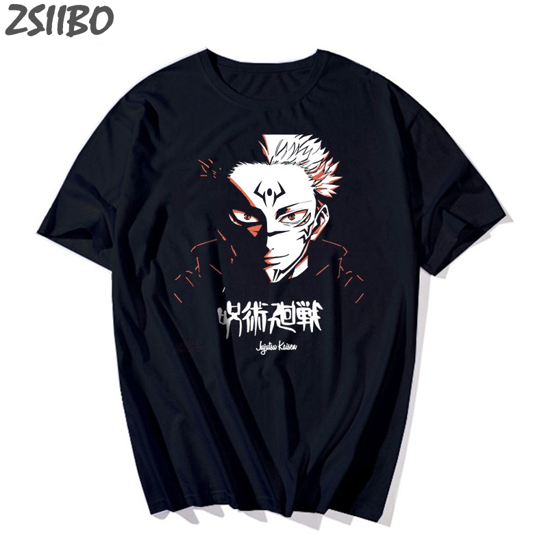 Áo thun in họa tiết Anime Jujutsu Kaisen thời trang mùa hè cho nam nữ