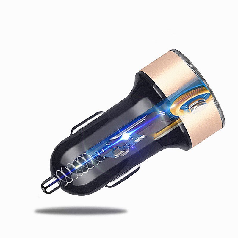 Tẩu sạc điện thoại ô tô  sạc điện thoại xe hơi 2 cổng USB có báo đèn LED