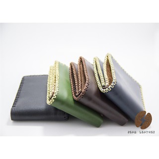 Ví Da Bò Cao Cấp Nam-Nữ Viền Dây Đan Handmade BA0003