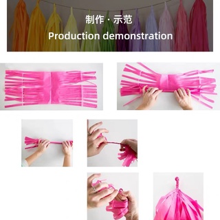 SET 5 TUA RUA GIẤY LỤA TRANG TRÍ, NHIỀU MÀU LỰA CHỌN