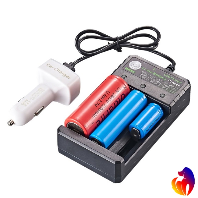 Bộ sạc pin Lithium ba ngăn 18650