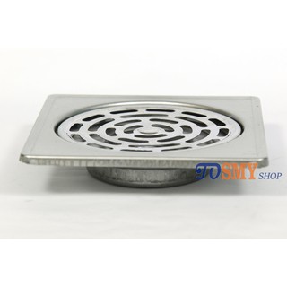 Hố ga thoát sàn inox chống hôi 15x15cm hg02 phi 90