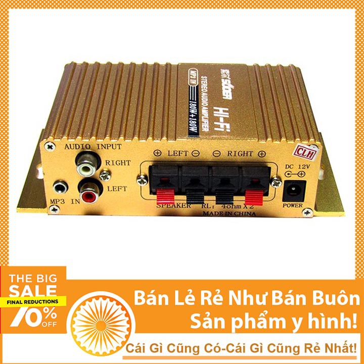 Âm Ly Mini 825IB 180W - Dùng Điện 12V Nghe Nhạc Cực Chất