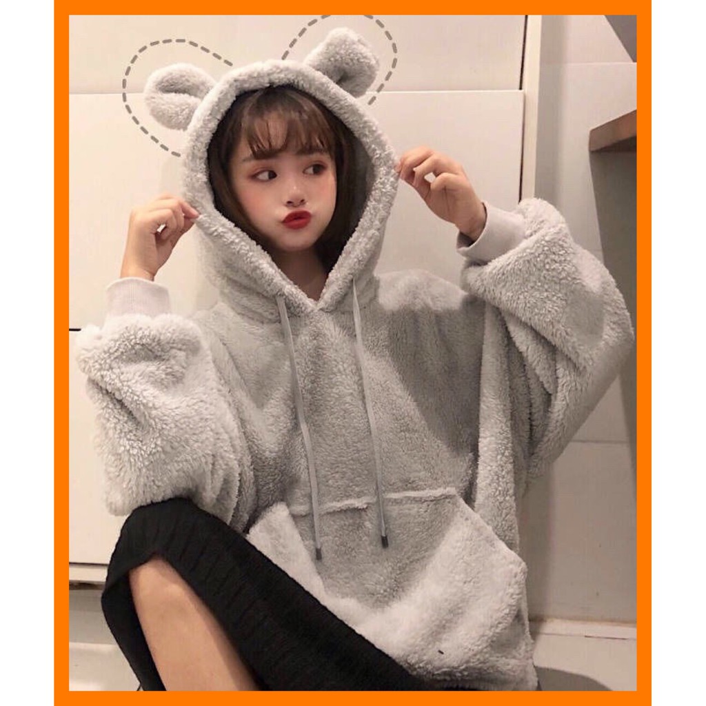 [Sẵn Hàng]♥️Áo bông gấu xám(ảnh thật) Fzsize dưới 65kg