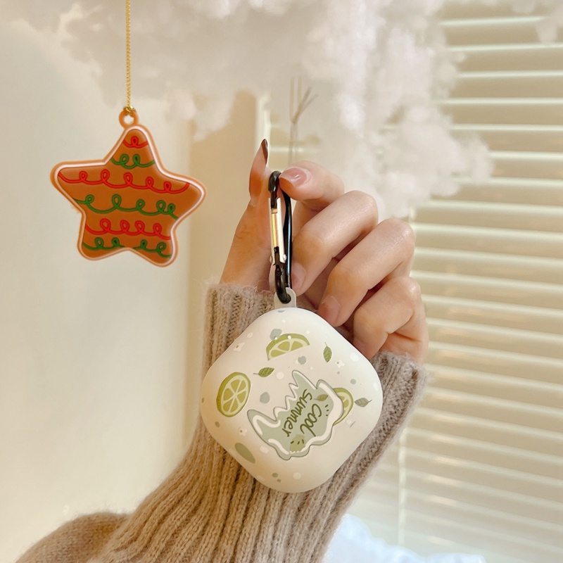 Đối với Samsung Galaxy Buds Live TWS Summer Peach Fruit Earphones Case cho Samsung Buds 2 Hộp đựng cặp đôi hoạt hình phi hành gia gấu dễ thương cho Samsung Buds Pro Vỏ bảo vệ chống rơi