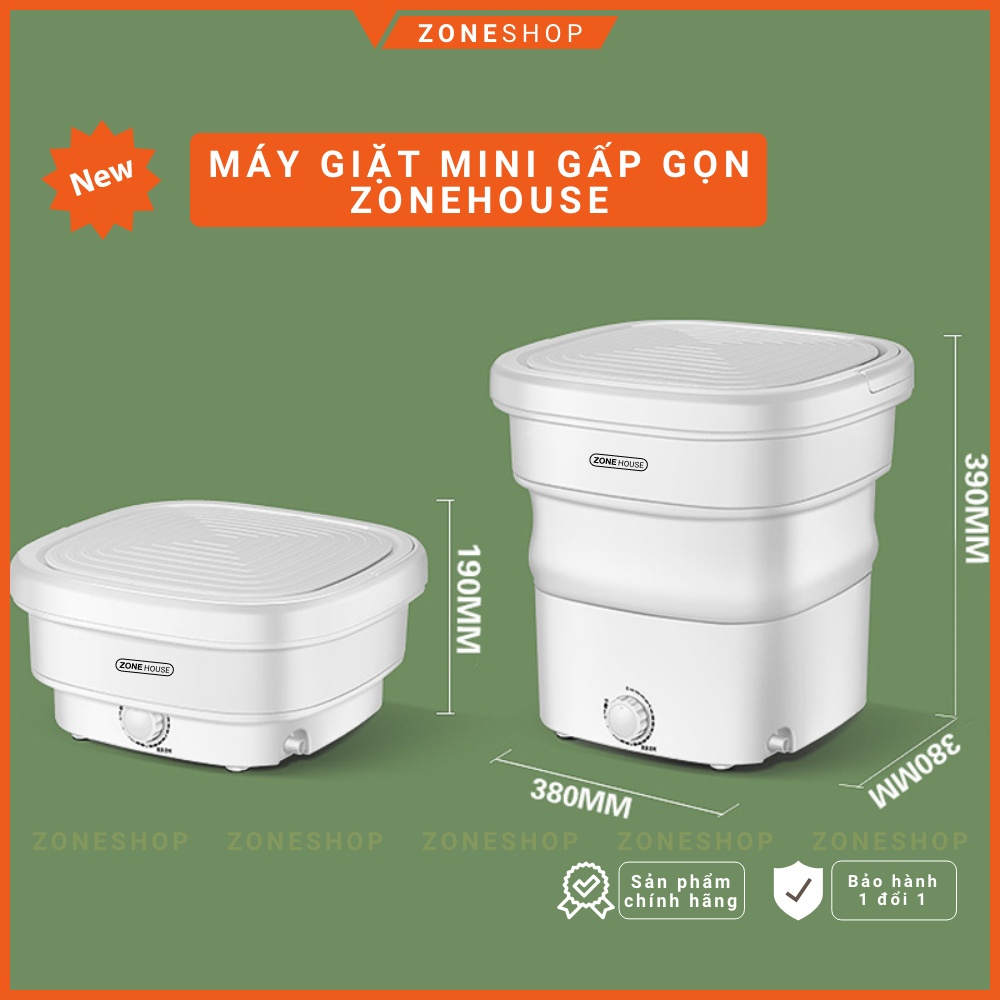 [GIÁSỈ] Máy giặt mini gấp gọn ZoneHouse Yangzi chính hãng, gấp gọn thông minh, vắt khô và khử trùng UV [ZONESHOP]