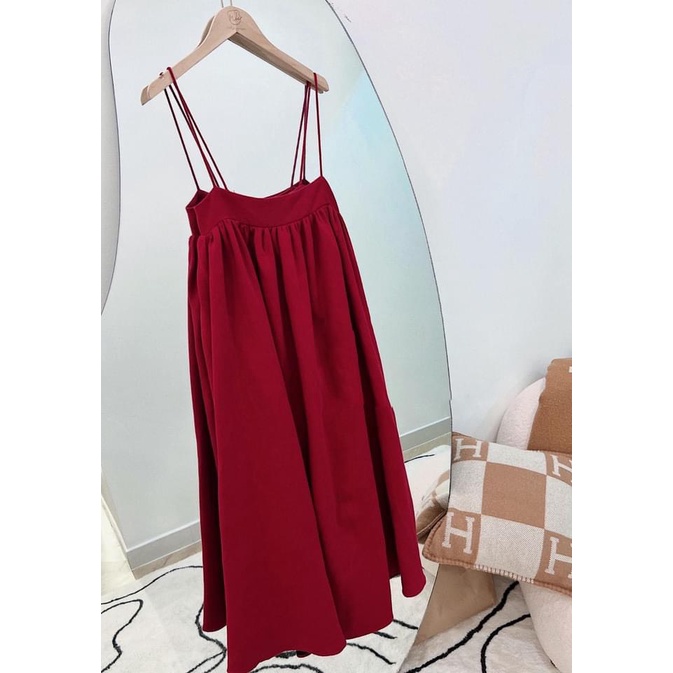 Đầm maxi hai dây ôm ngực quyến rũ váy hai dây 3 màu sang chảnh