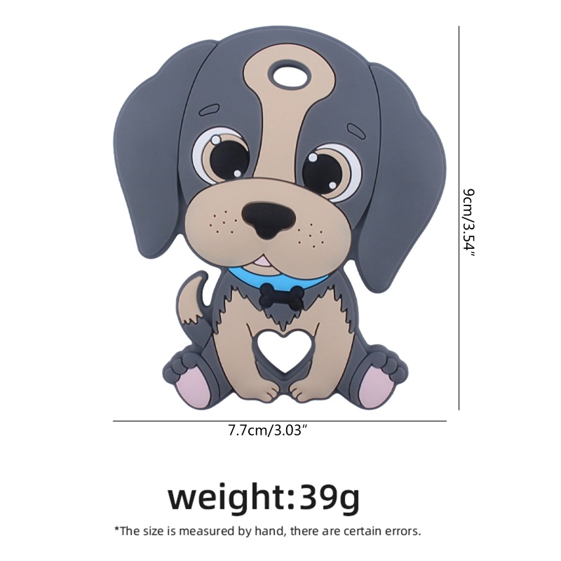 Đồ Chơi Ngậm Nướu Bằng Silicon Hình Chú Chó Hoạt Hình Dễ Thương Cho Bé