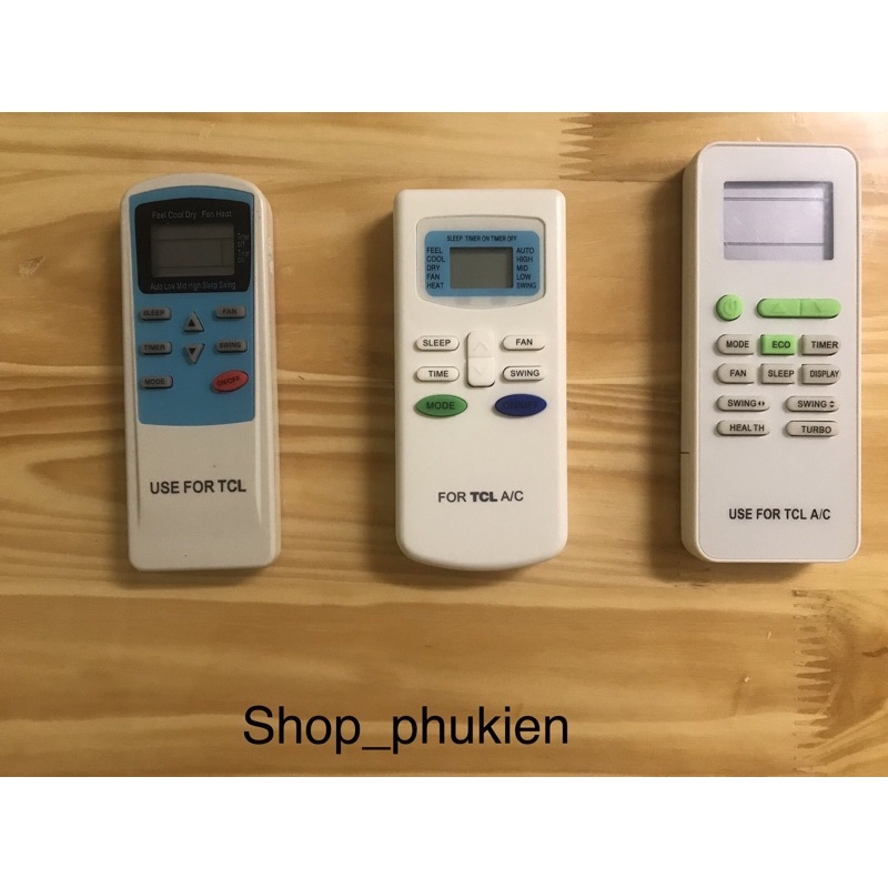 Remote máy lạnh TCL - Điều khiển điều hoà TCL (4 mẫu) + kèm pin