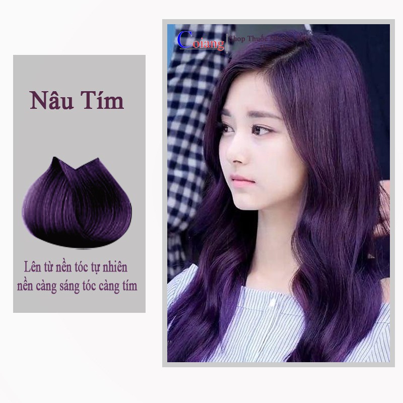 Thuốc nhuộm tóc NÂU TÍM không cần thuốc tẩy tóc Chenglovehairs, Chenglovehair