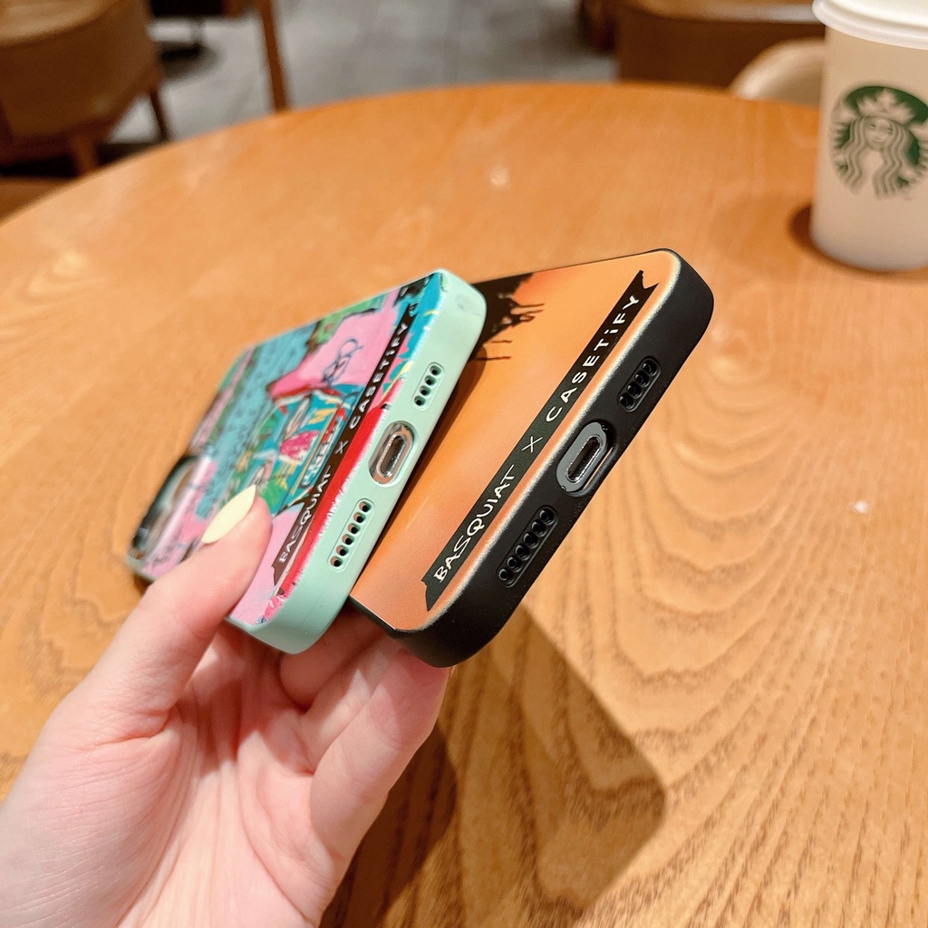 Ốp Điện Thoại Mềm Hình Graffiti Màu Xanh Lá Cho iPhone13Pro iP12Pro XS iPhone11 12Promax 13Promax 11 12 13