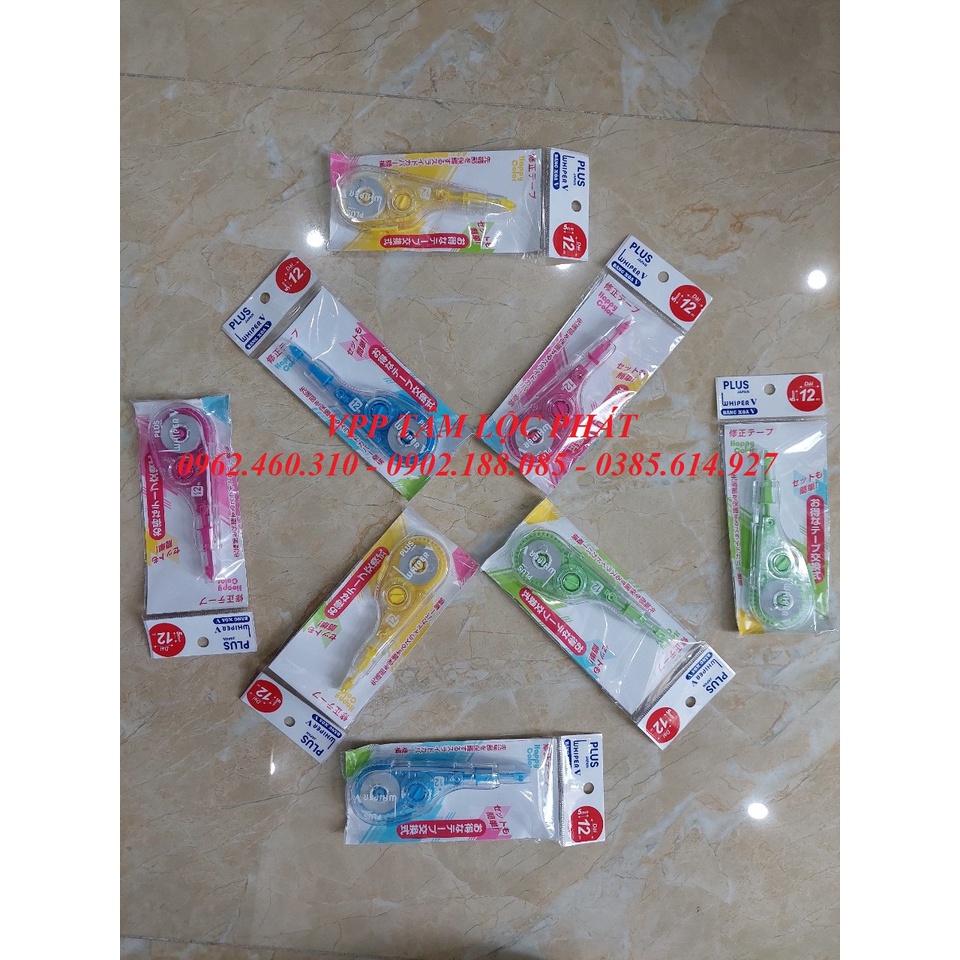2 Chiếc BĂNG XÓA PLUS TO V 5mmx12m , HÀNG CHÍNH HÃNG
