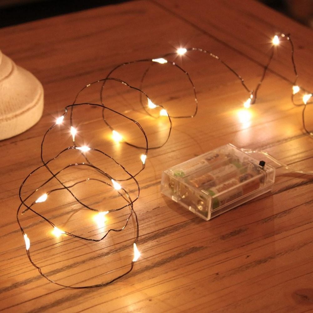 Dây đèn đom đóm 1 mét dùng pin, đèn led fairylight